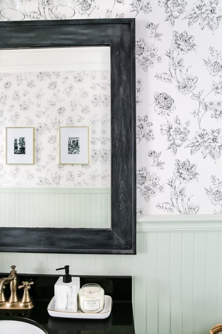 Affordable Vintage Bathroom Mirrors + How to Upgrade a Builder Grade Mirror