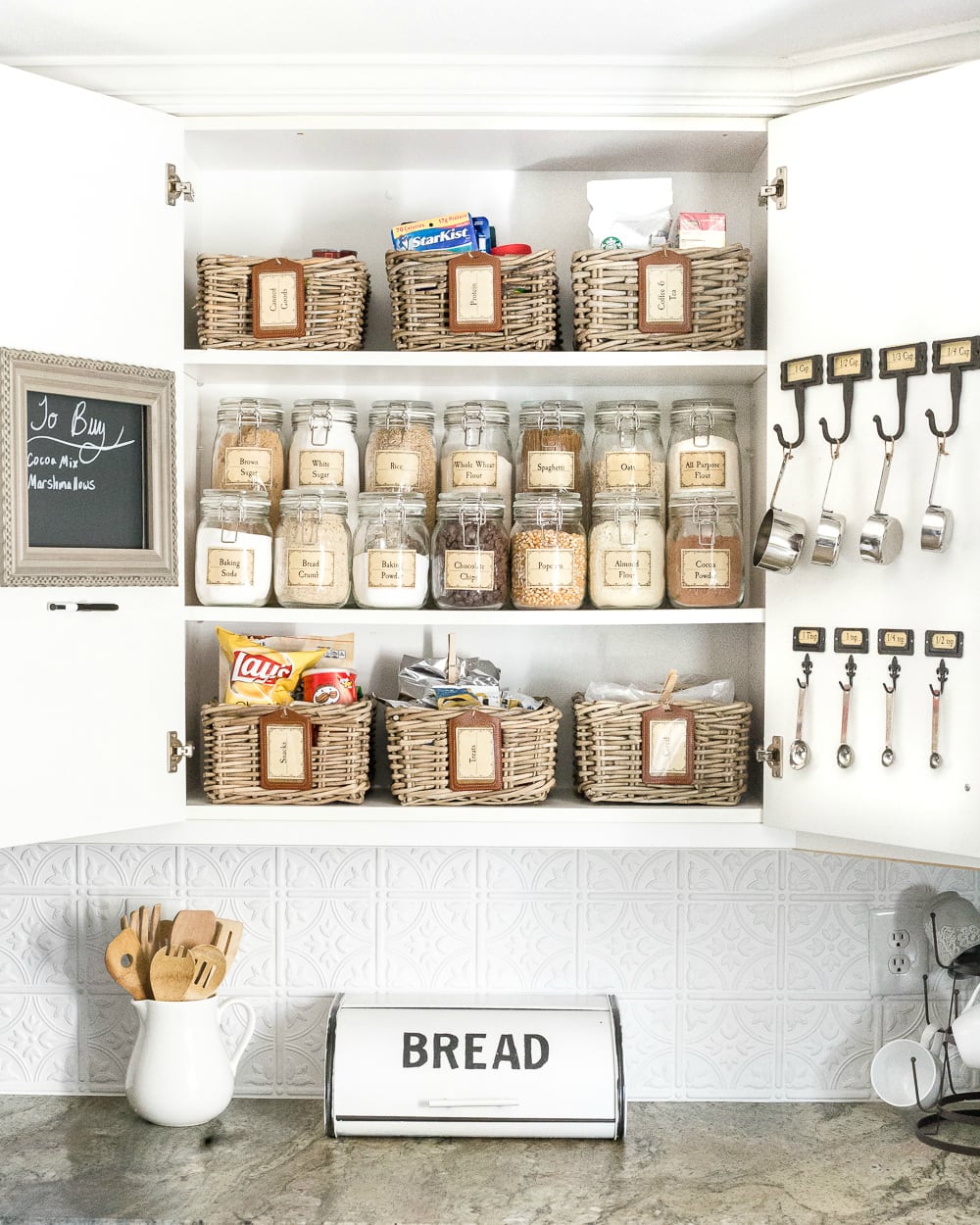 pantry cabinet organization and printable labels