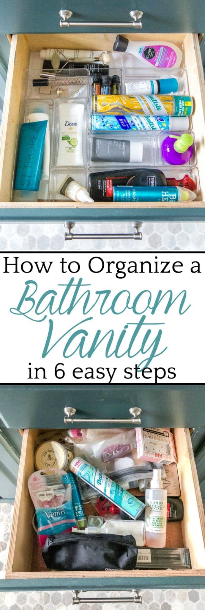 How to organize a bathroom vanity