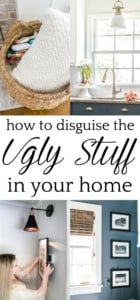 15 ways to decorate and disguise household eyesores to hide wires, conceal storage, and make every day housewares look pretty yet functional.