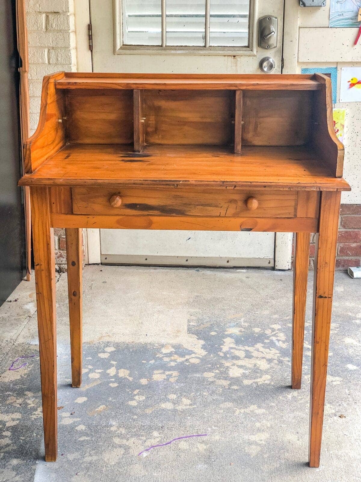 writing desk found while thrift shopping