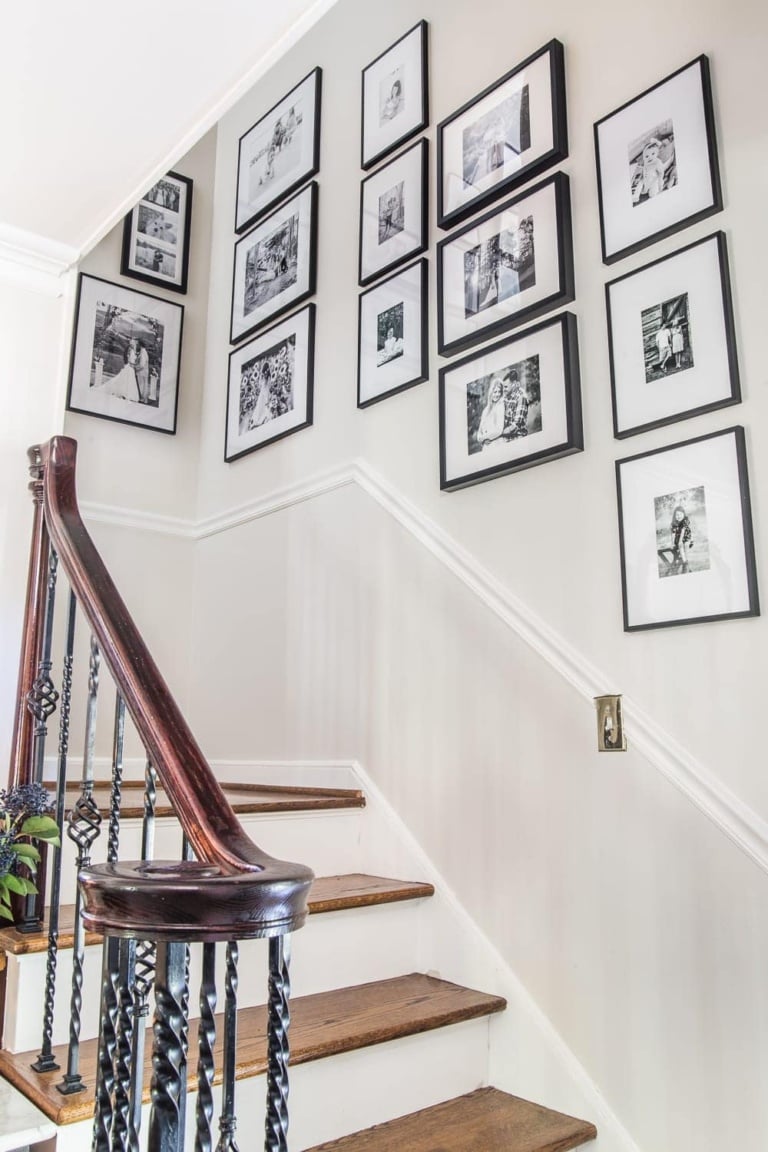 Our Updated Family Stairway Gallery Wall
