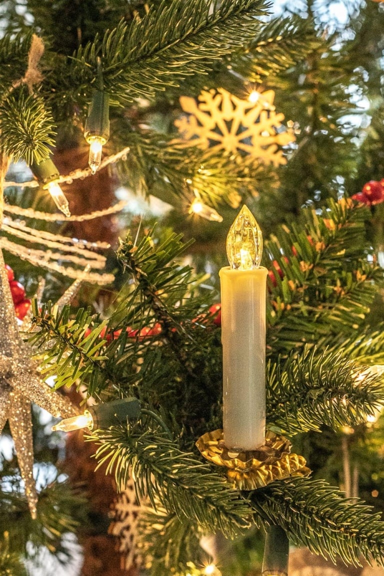 DIY Antique Style Christmas Tree Candles