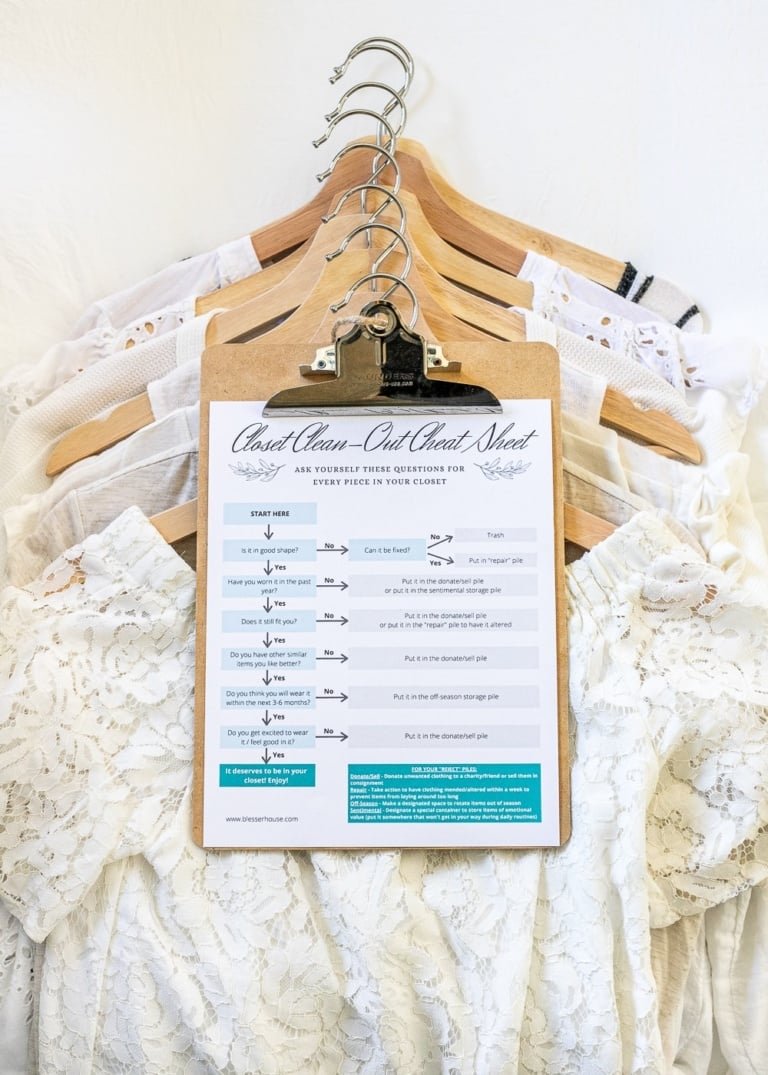 The Ultimate Closet CleanOut Cheat Sheet
