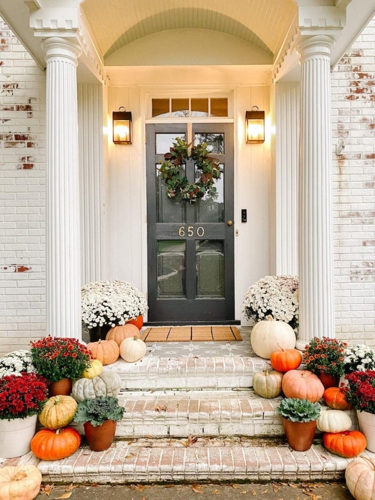 Colorful Fall Porch Stoop