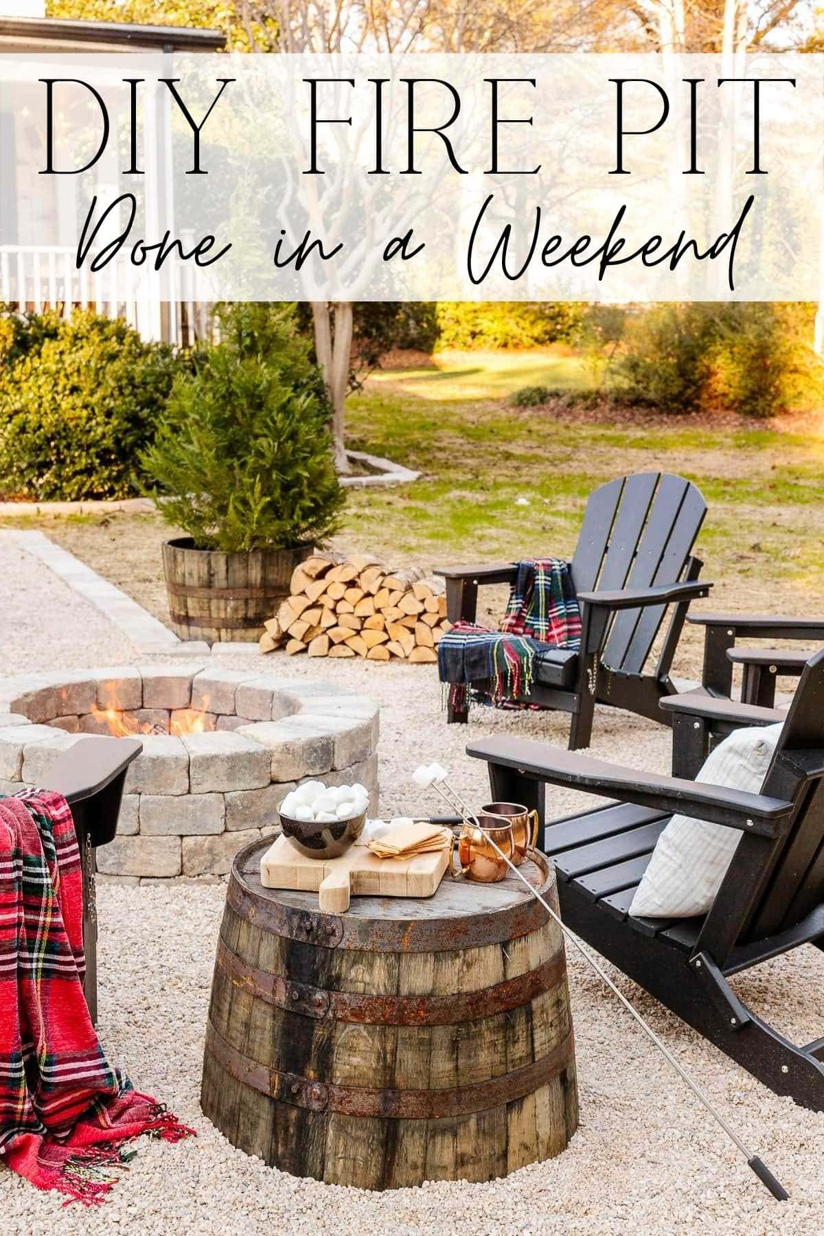 DIY Fire Pit Done in a Weekend | A step-by-step tutorial for how to build a DIY backyard fire pit + the best equipment for making the job faster and easier.