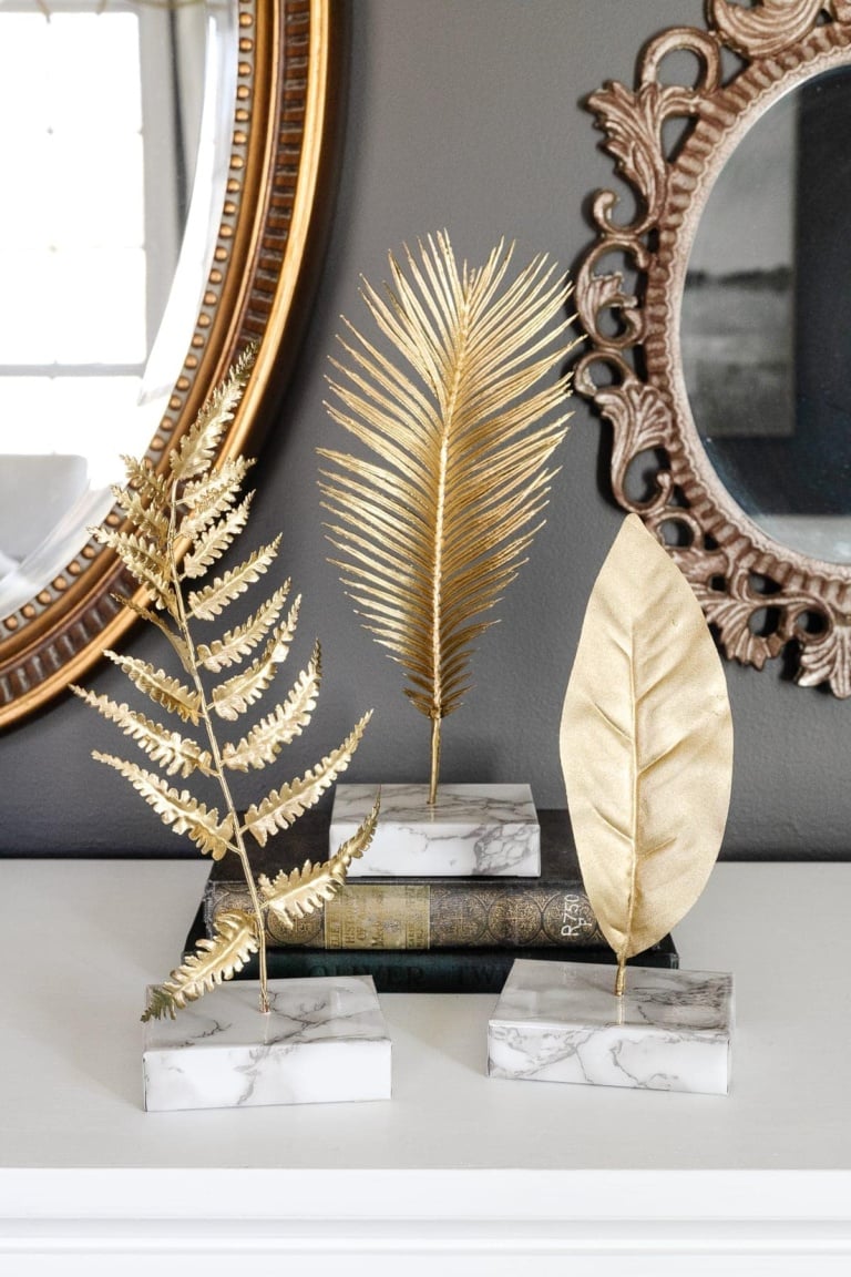 DIY Gold Leaf Sculpture Designer Dupe