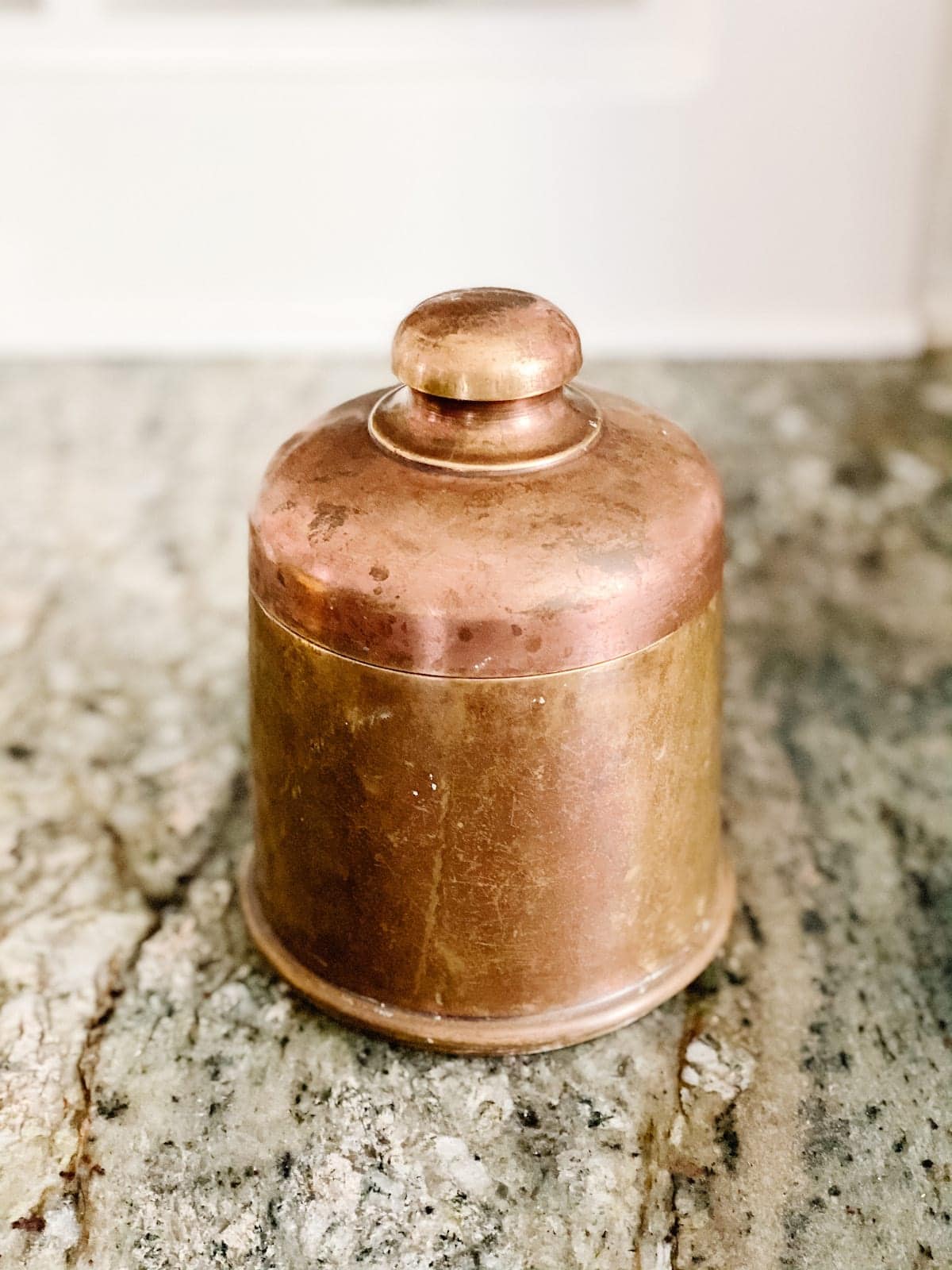 antique canister found while thrift shopping