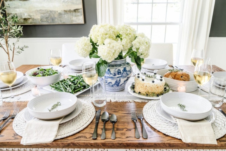 Simple Dining Table Decor Ideas & My Favorite Budget Dinnerware