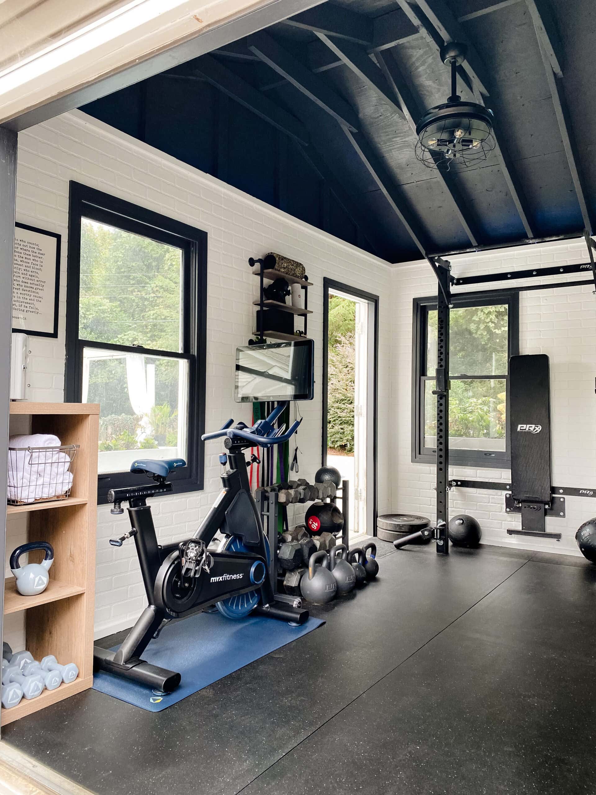 home gym shed