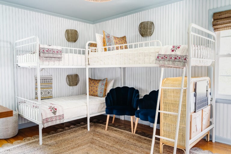 Teenage Triple Bunk Bed Beach Themed Bedroom Makeover