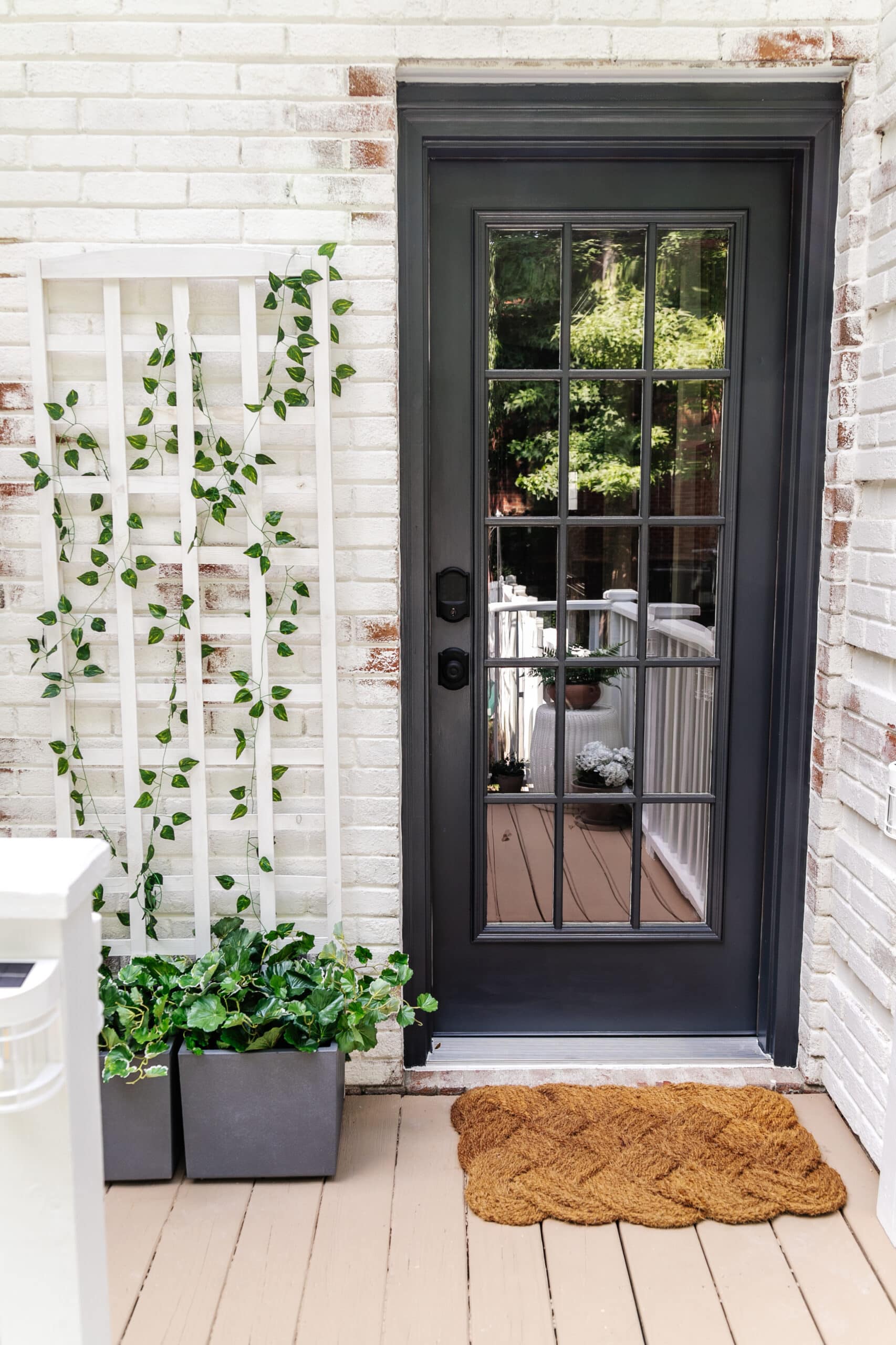 exterior french door on a side porch