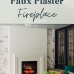easy diy plaster fireplace with electric insert