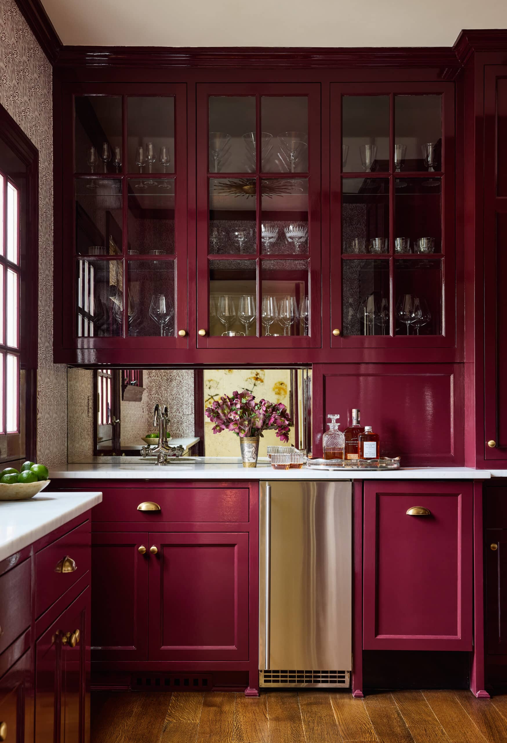 McGrath 2 burgundy red kitchen cabinets
